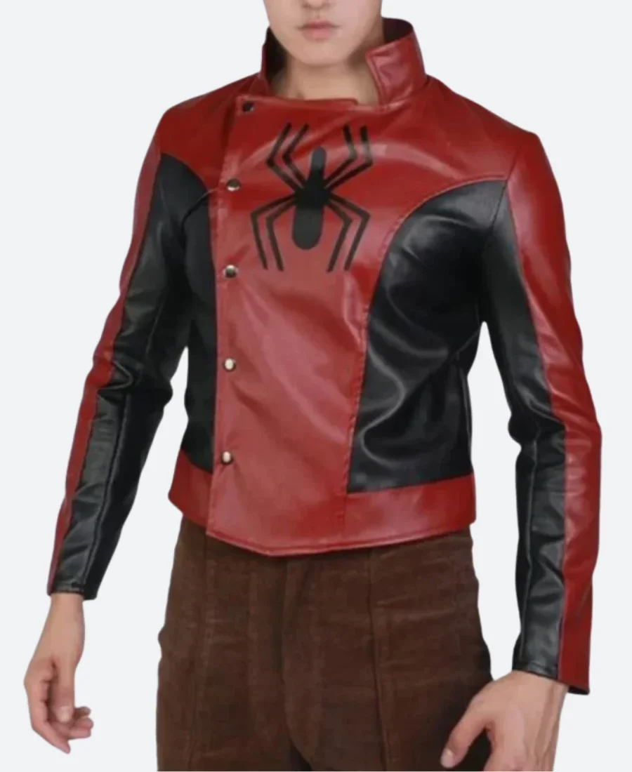 Spiderman Last Stand Peter Parker Leather Jacket Front Image