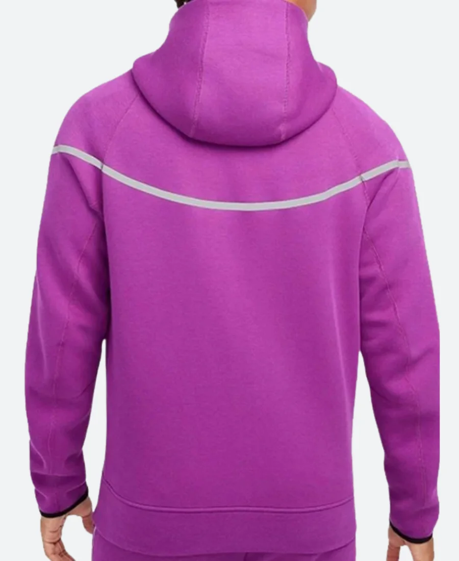 Tech Windrunner Reflective Hooded Jacket Back Image