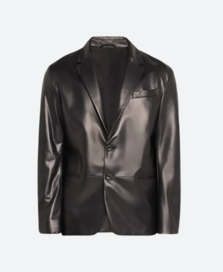 The Kelly Clarkson Show 2025 Michael Fassbender Leather Blazer Front Image
