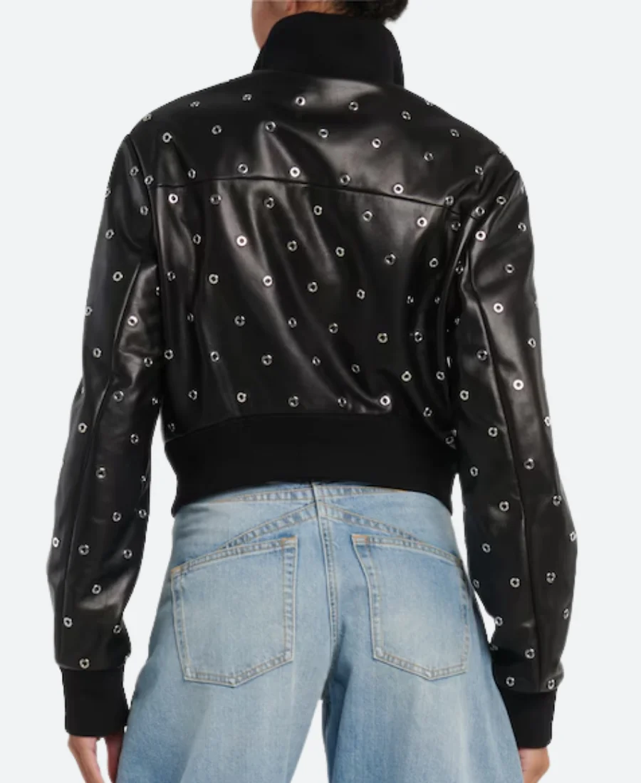 The Traitors US S3 Carolyn Wiger Studded Leather Jacket Back image