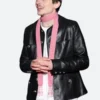Timothée Chalamet Leather Jacket Front Iamge