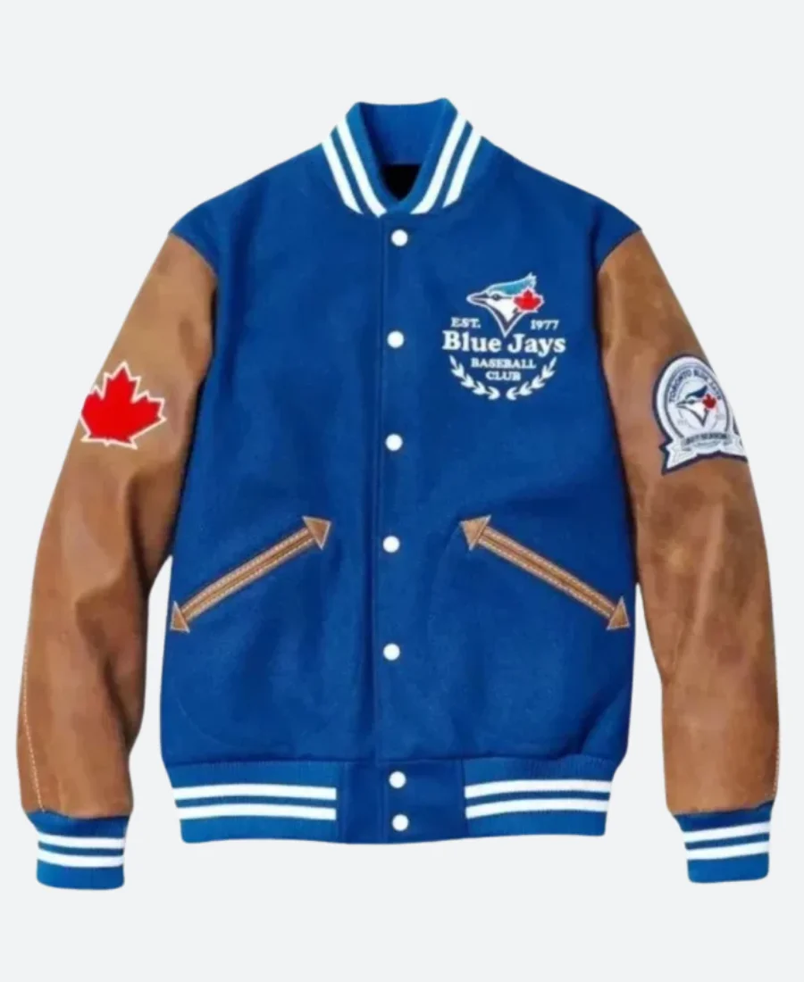 Toronto Blue Jays Letterman Varsity Jacket Front Image