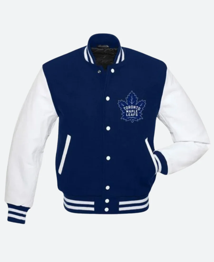 Toronto Maple Leafs Letterman Varsity Jacket Front Image