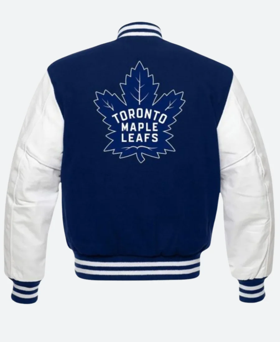 Toronto Maple Leafs Letterman Varsity Jacket back Image