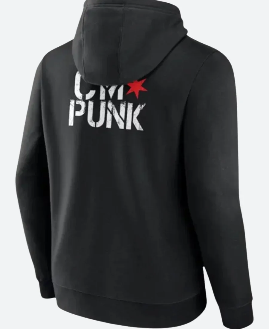 CM Punk Pullover Hoodie Back Image
