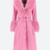 Nashville Big Bash Elle King Leather Coat Front Image