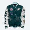 Philadelphia Eagles 2X Super Bowl Varsity Jacket Front Image